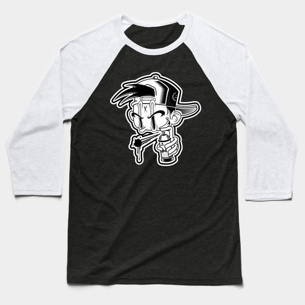 Graffiti man Baseball T-Shirt by Mactivo